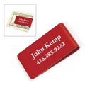 Red Metal Money Clip